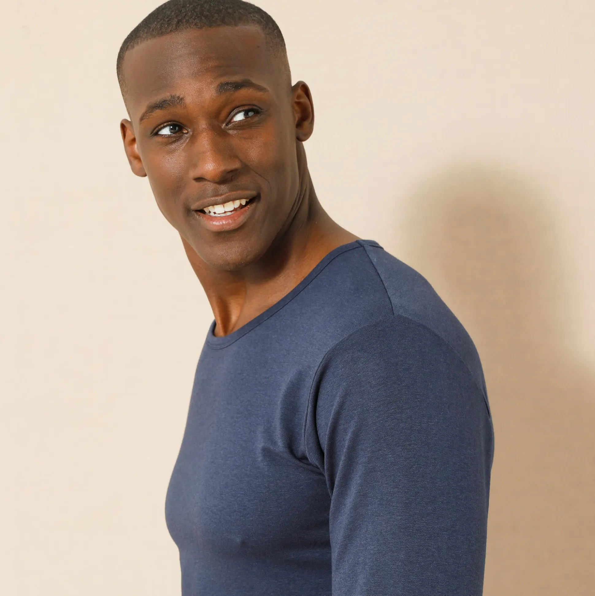 Ondershirt met ronde hals, lange mouwen, matige warmte - set van 2