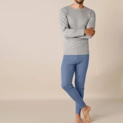 Ondershirt voor heren, met ronde hals en lange mouwen, intense warmte - set van 2