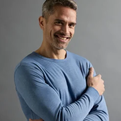 Ondershirt voor heren, met ronde hals en lange mouwen, intense warmte - set van 2