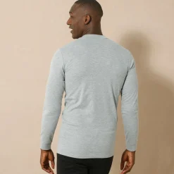 Ondershirt voor heren, opstaande hals en lange mouwen, intense warmte - set van 2