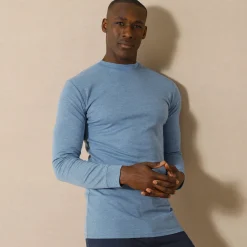 Ondershirt voor heren, opstaande hals en lange mouwen, intense warmte - set van 2