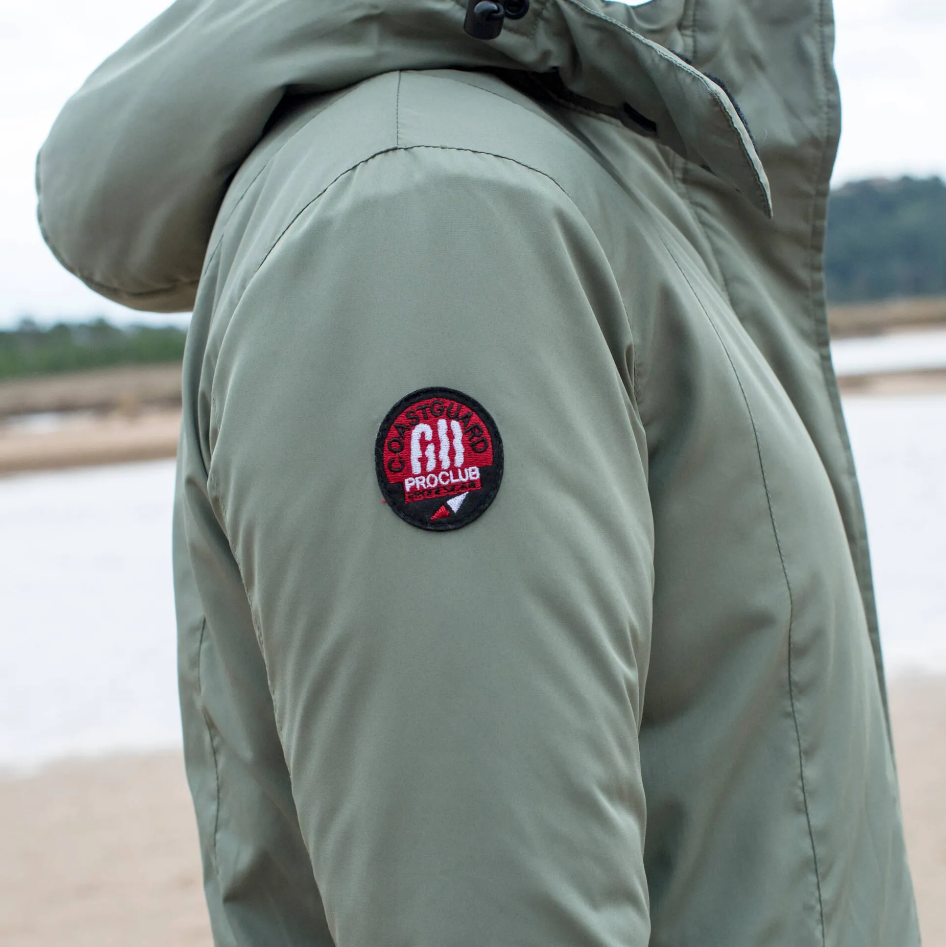 Ondoorlatende effen parka met fleecevoering