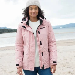 Ondoorlatende effen parka met fleecevoering