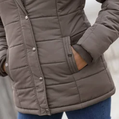 Ondoorlatende gewatteerde jas met kap