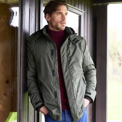 Ondoorlatende parka met fleecevoering en kap