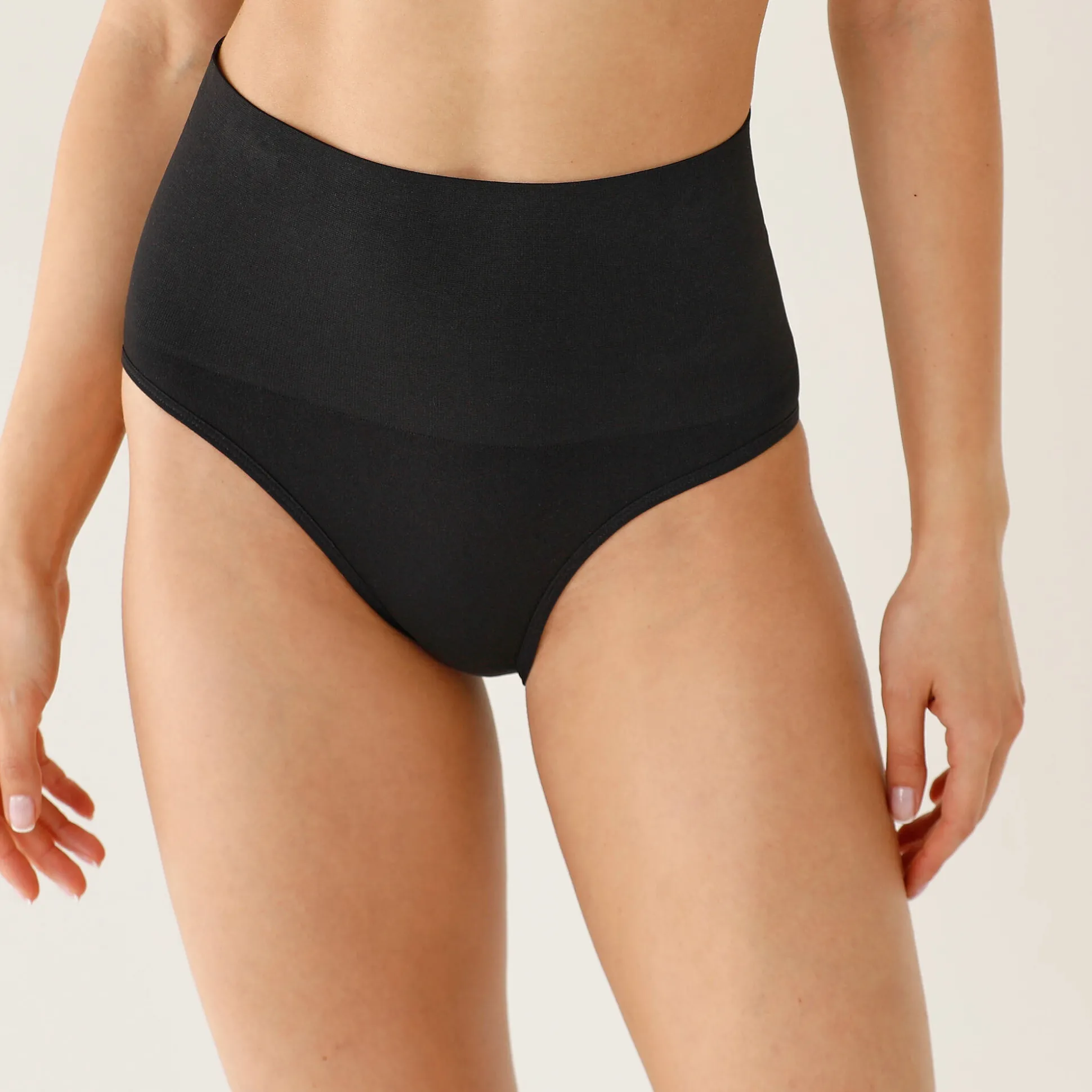 Onzichtbare, naadloze tailleslip in rekbare microvezel - set van 2
