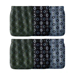 Open, bedrukte slip met hoge taille - set van 6