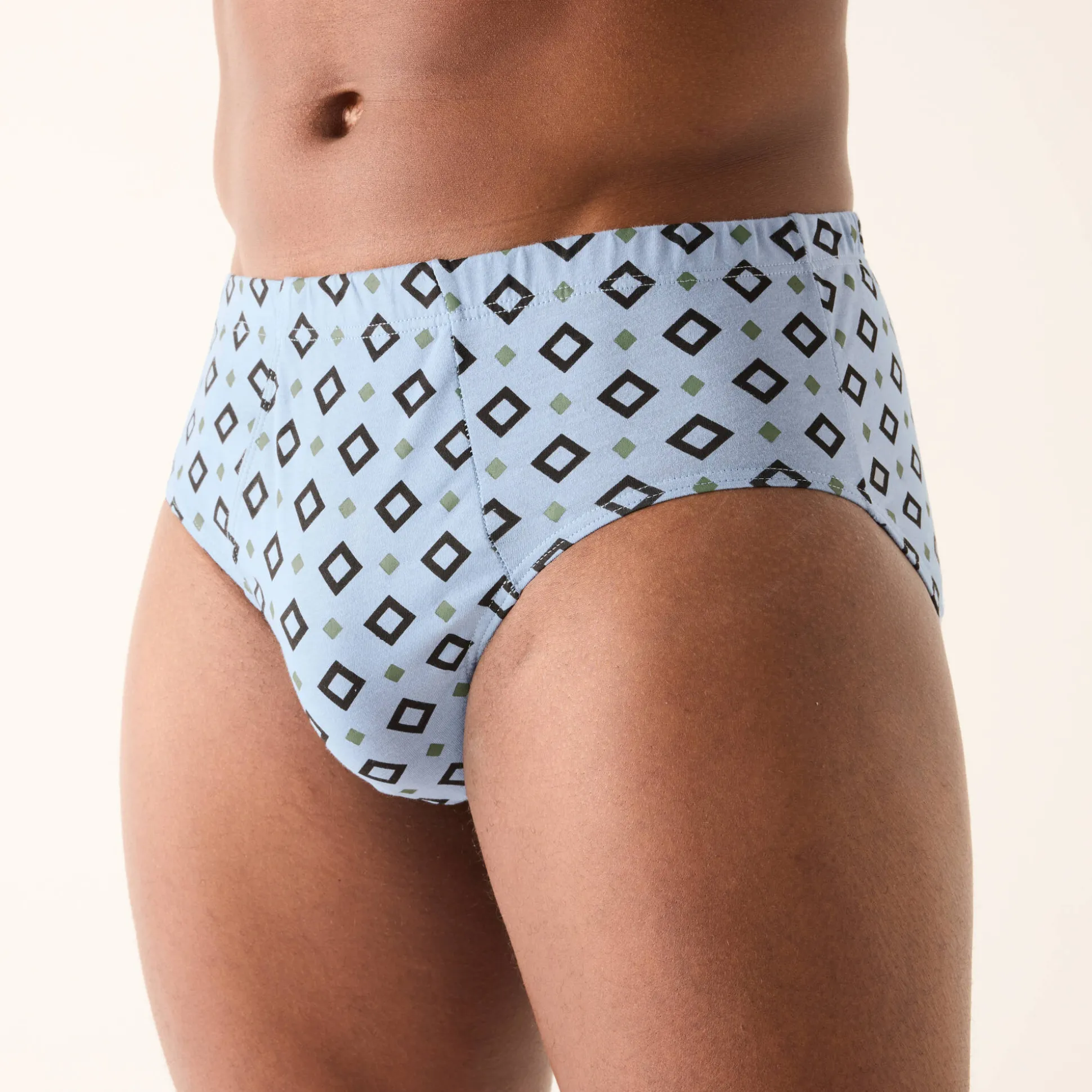 Open, bedrukte slip met hoge taille - set van 6