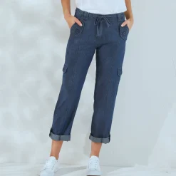 Oprolbare jeans in battlestijl