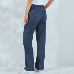 Oprolbare jeans in battlestijl