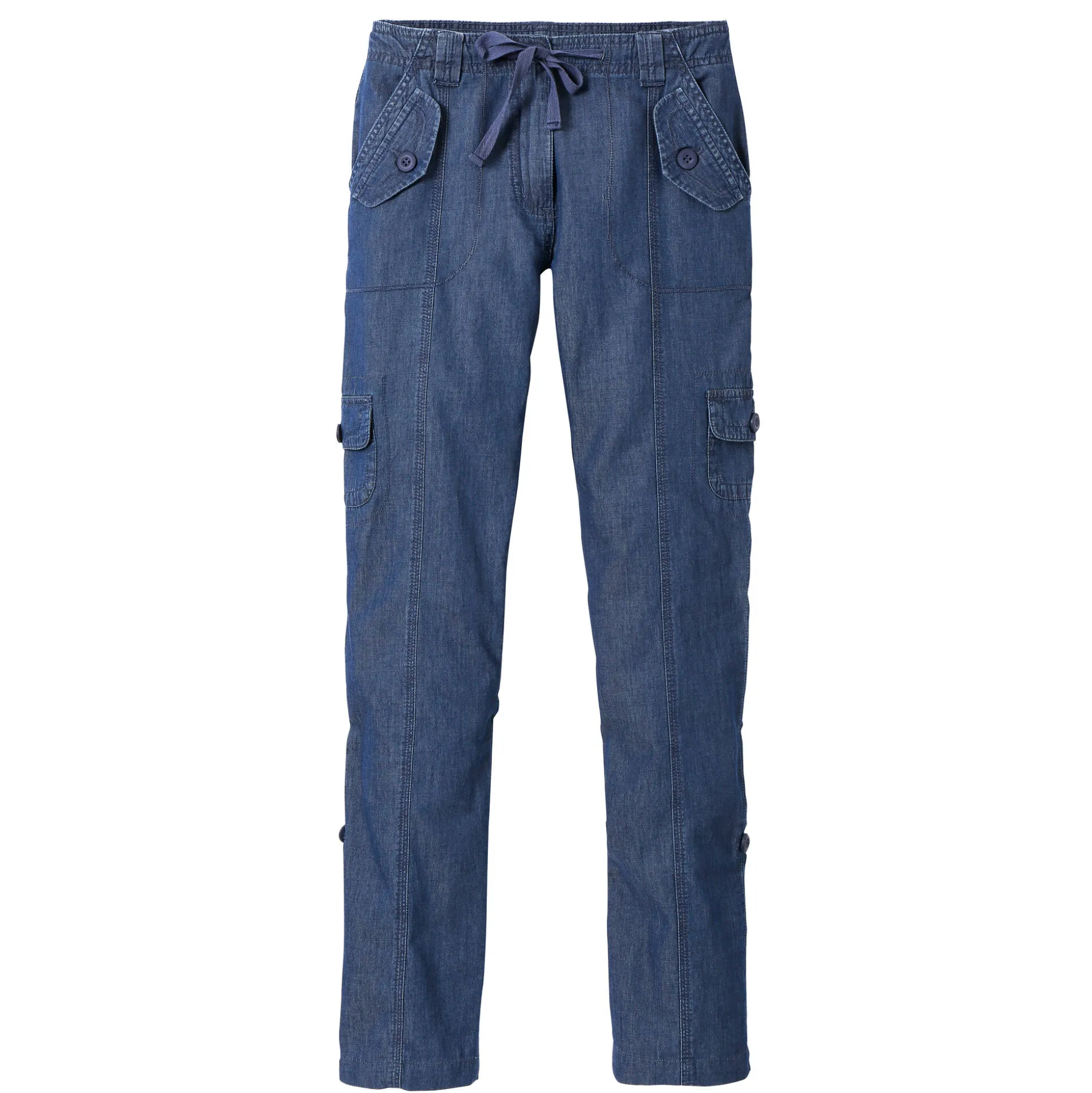 Oprolbare jeans in battlestijl