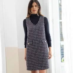 Overgooierjurk, in tweed
