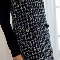 Overgooierjurk, in tweed