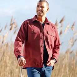 Overhemd met knoopsluiting, in twill met peau-de-pêche touch