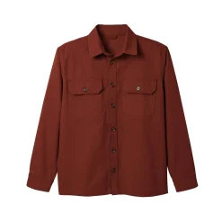 Overhemd met knoopsluiting, in twill met peau-de-pêche touch