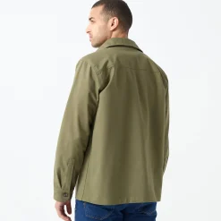 Overhemd met knoopsluiting, in twill met peau-de-pêche touch