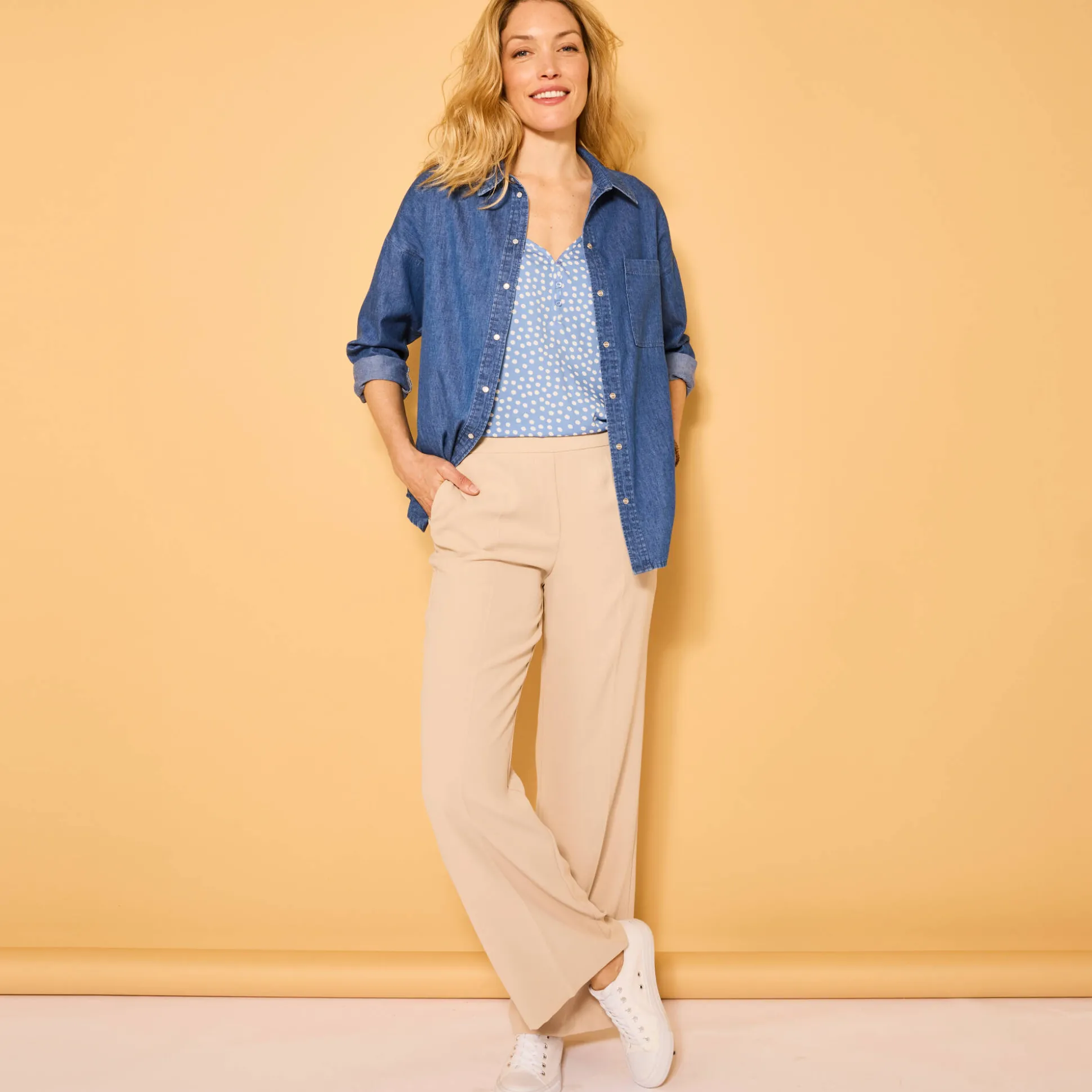 Oversize jeanshemd