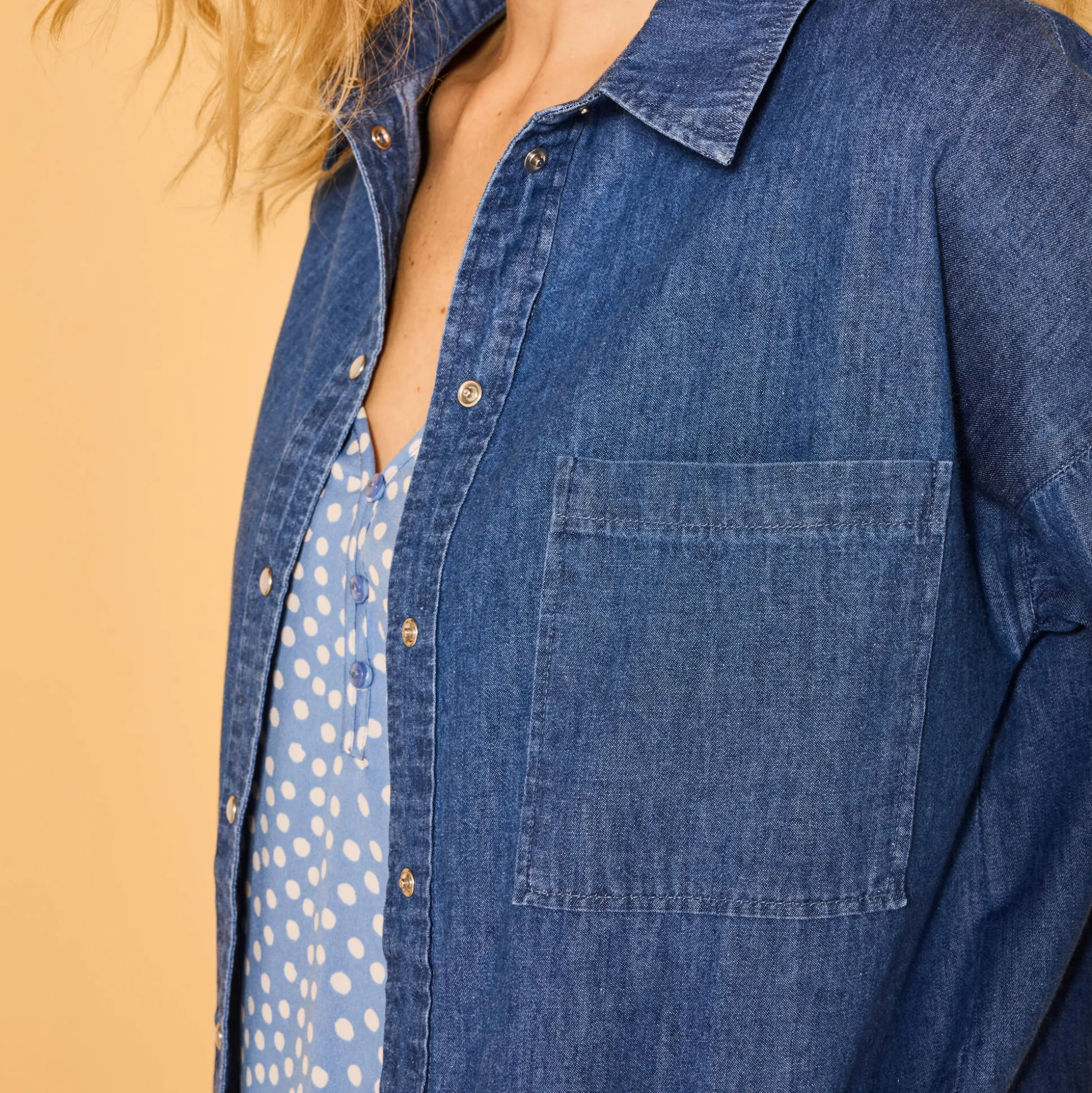 Oversize jeanshemd