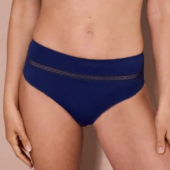 Paia microvezel en plumetis tule slip met hoge taille - set van 2