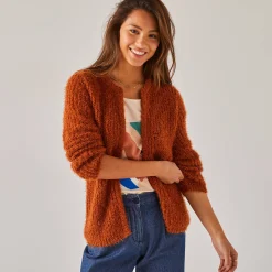 Paletotvest, harig tricot