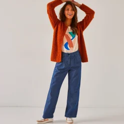 Paletotvest, harig tricot