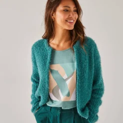 Paletotvest, harig tricot