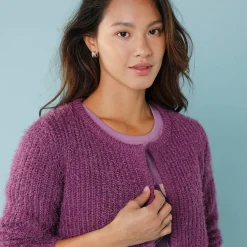 Paletotvest, harig tricot