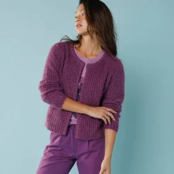 Paletotvest, harig tricot