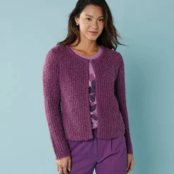 Paletotvest, harig tricot