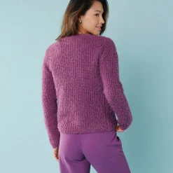 Paletotvest, harig tricot