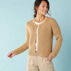 Paletotvest, harig tricot