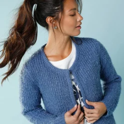 Paletotvest, harig tricot