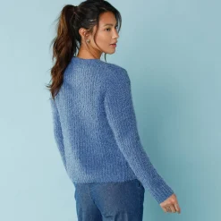 Paletotvest, harig tricot