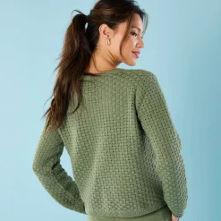 Paletotvest in fantasietricot, Kleine Lengtes