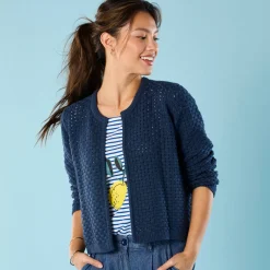 Paletotvest in fantasietricot, Kleine Lengtes