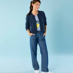 Paletotvest in fantasietricot, Kleine Lengtes