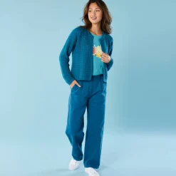 Paletotvest in fantasietricot, Kleine Lengtes