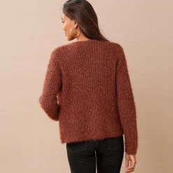 Paletotvest in zacht fantasietricot
