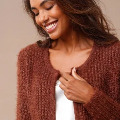 Paletotvest in zacht fantasietricot