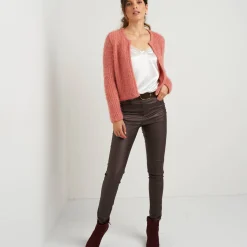Paletotvest in zacht fantasietricot