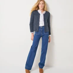 Paletotvest in zacht fantasietricot