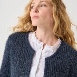 Paletotvest in zacht fantasietricot
