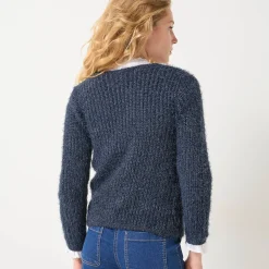 Paletotvest in zacht fantasietricot