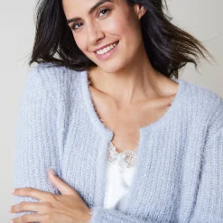 Paletotvest in zacht fantasietricot