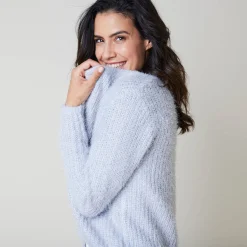 Paletotvest in zacht fantasietricot