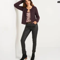 Paletotvest in zacht fantasietricot