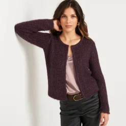 Paletotvest in zacht fantasietricot