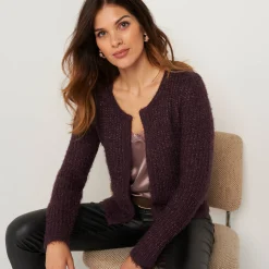 Paletotvest in zacht fantasietricot