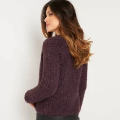 Paletotvest in zacht fantasietricot