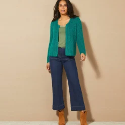 Paletotvest in zacht fantasietricot